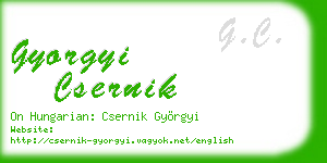 gyorgyi csernik business card